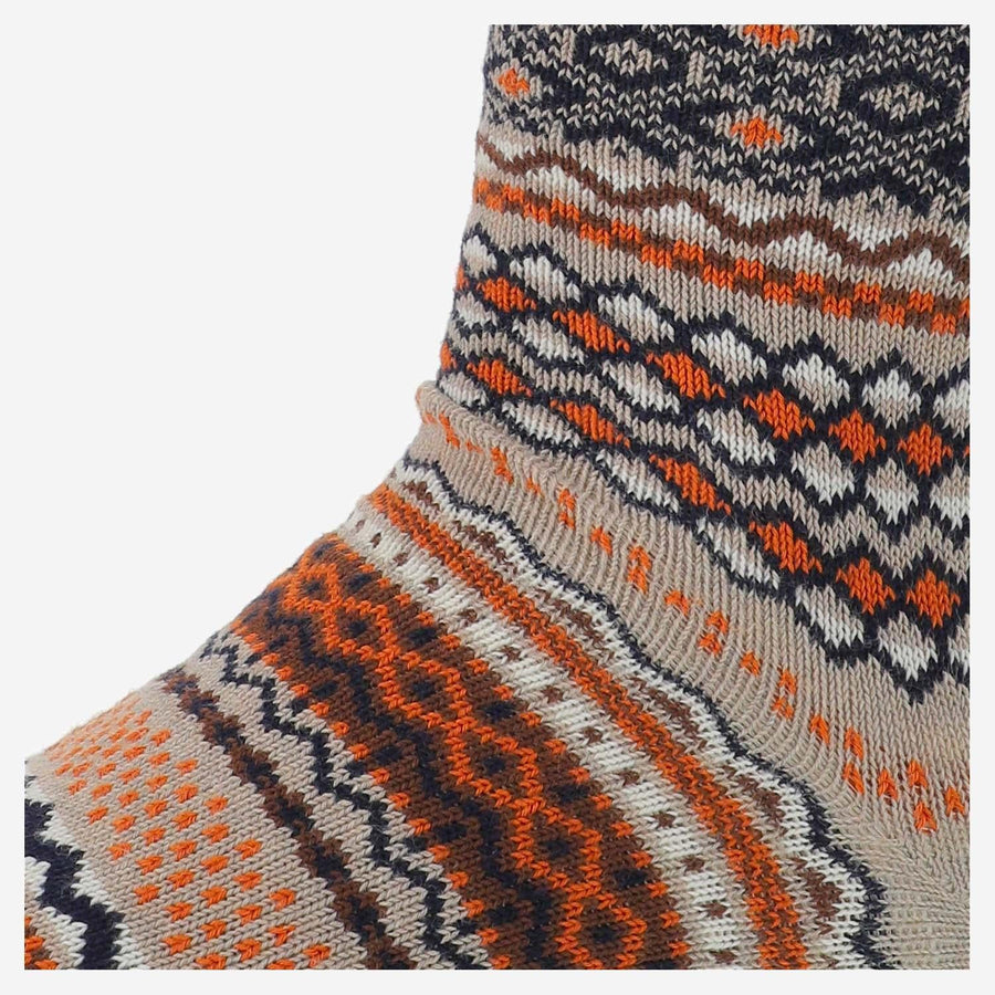 Cotton Blend Short Socks Beige