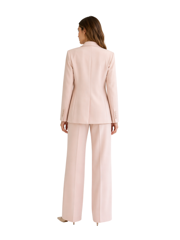 Tailored Suit Powder Pink Virgin Wool; Lining: Acetate Dress