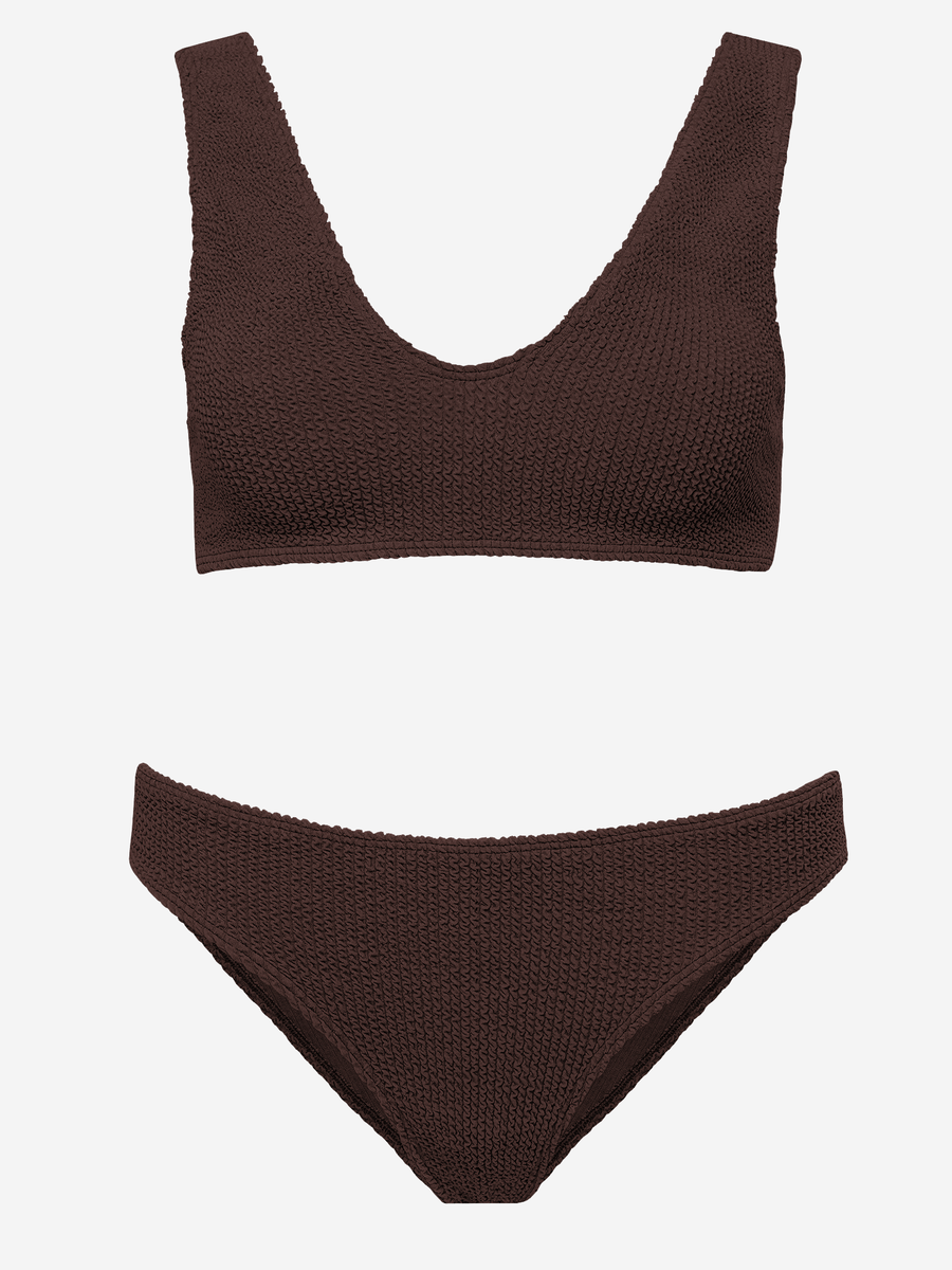 Bikini Noa Dark Brown Polyester Swimwear