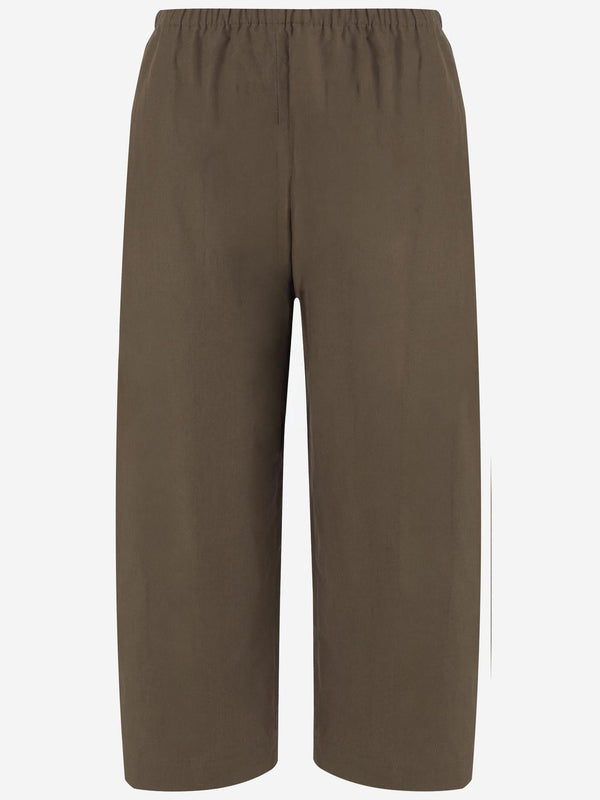 Trousers Wide-Leg Cotton Pinecone