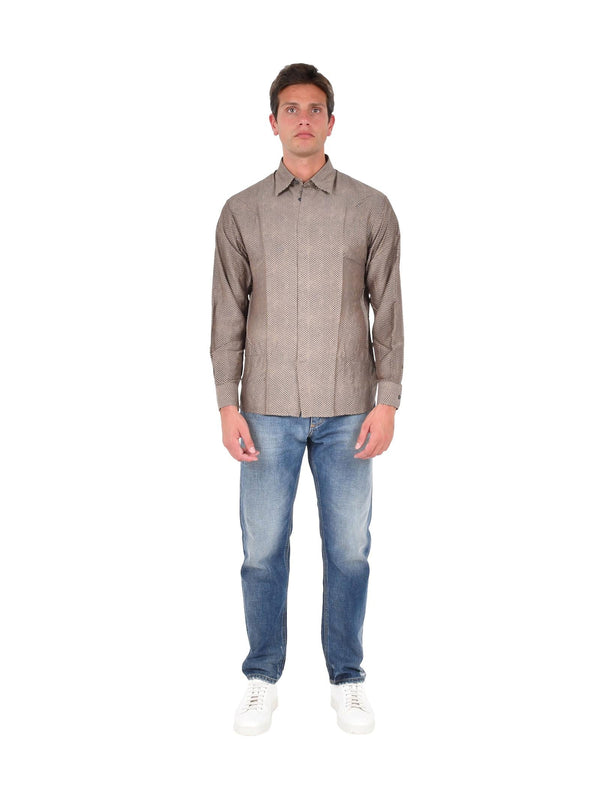 Shirt Chevron Beige Modal