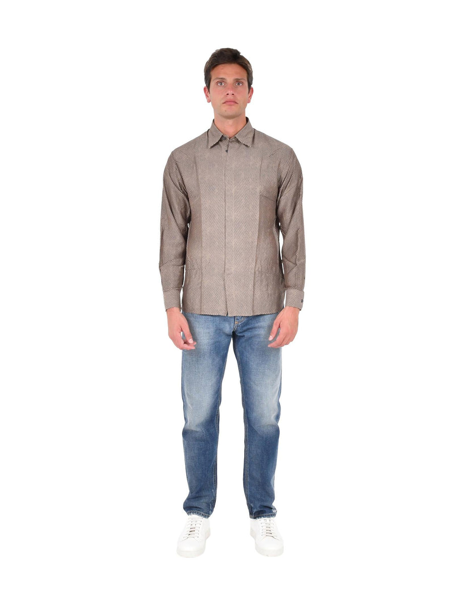 Shirt Chevron Beige Modal