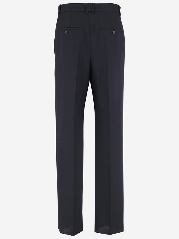 Wool Pants Dark Navy Trousers