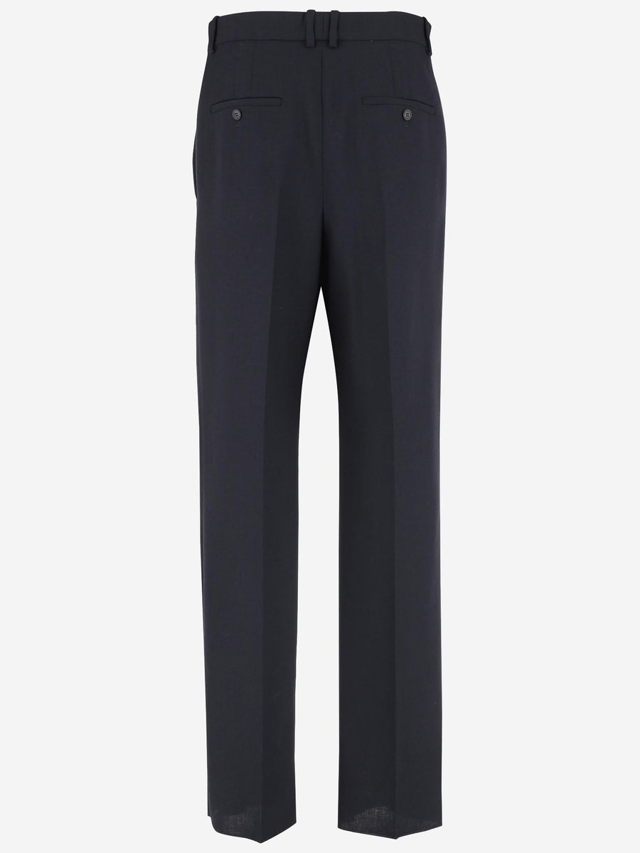 Wool Pants Dark Navy Trousers