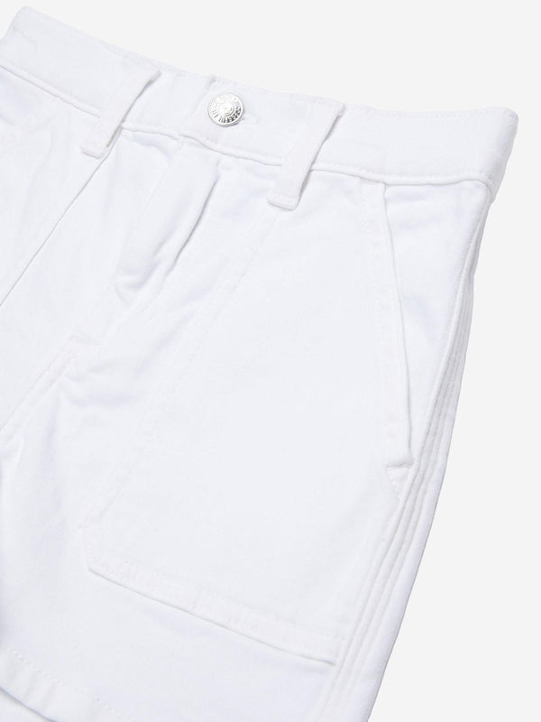 Stretch Cotton Shorts White