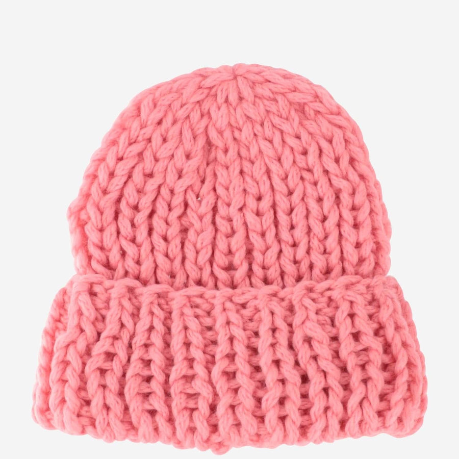 Merino Wool Blend Hat Pink