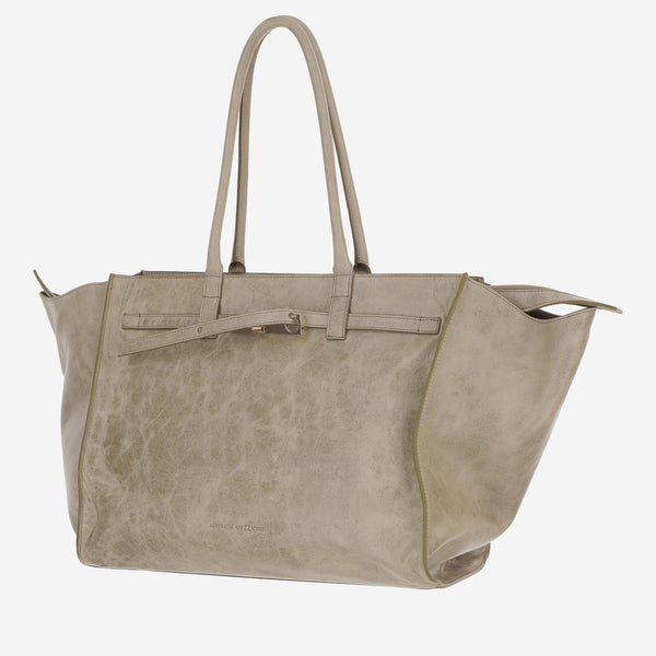 Weekend Leather Bag Beige Shoulder