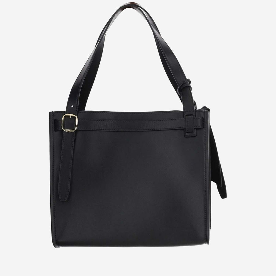 Cabas Leather Handbag Black Handbags