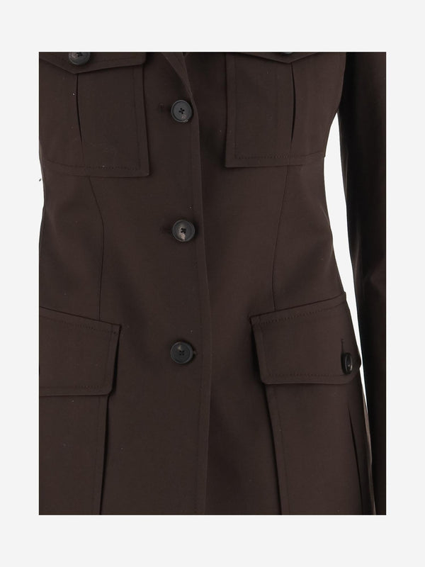 Jacket Stretch Cotton Brown