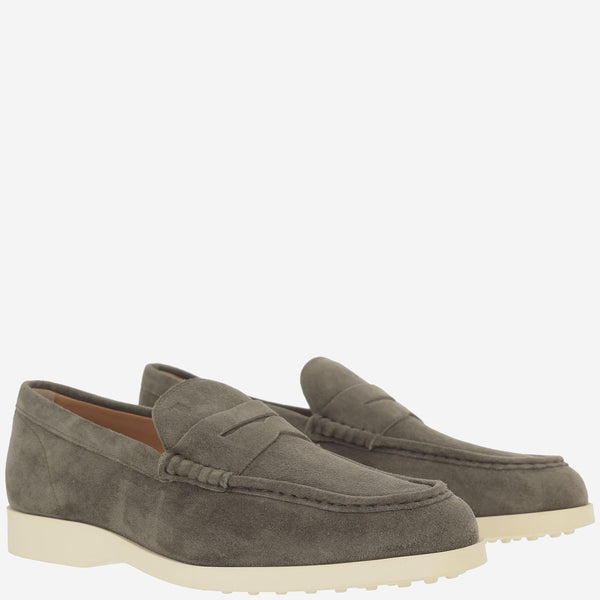 Suede Loafers Pinecone Calfskin