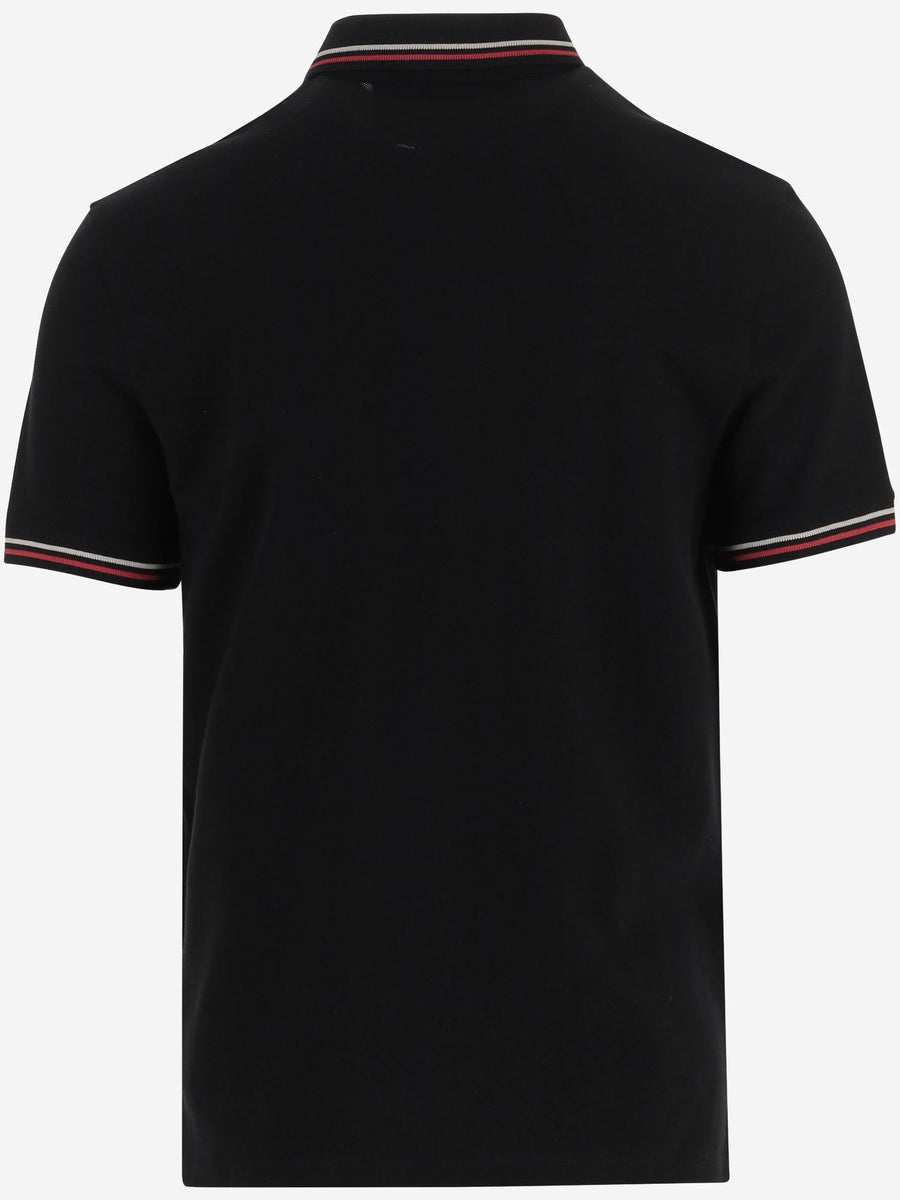 Cotton Polo Shirt With Logo Black