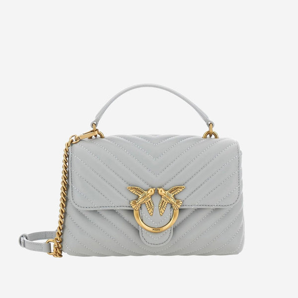 Puff Big Bag Grey Calf Leather Shoulder