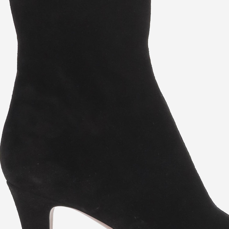 Ankle Boots Belle Suede Black Calf Leather