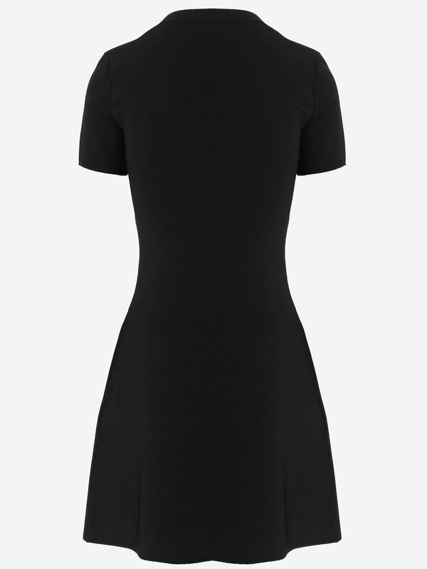 Dress With Bow, Viscose Blend Black