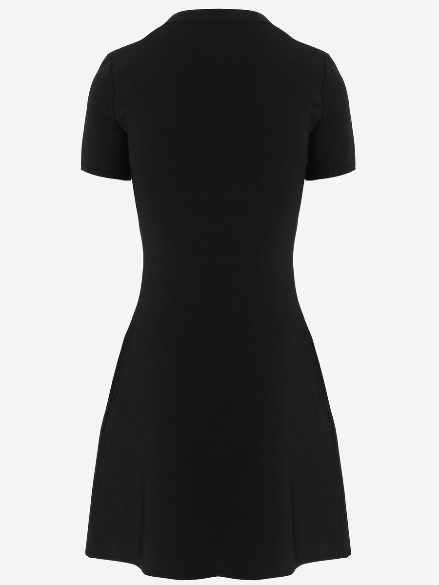 Dress With Bow, Viscose Blend Black