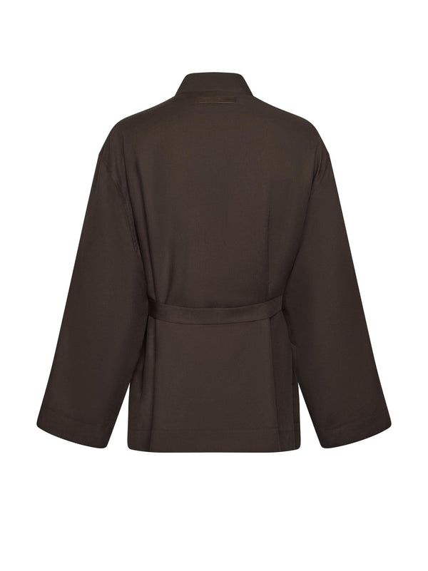 Robe Brown Cotton-Cashmere Sleepwear