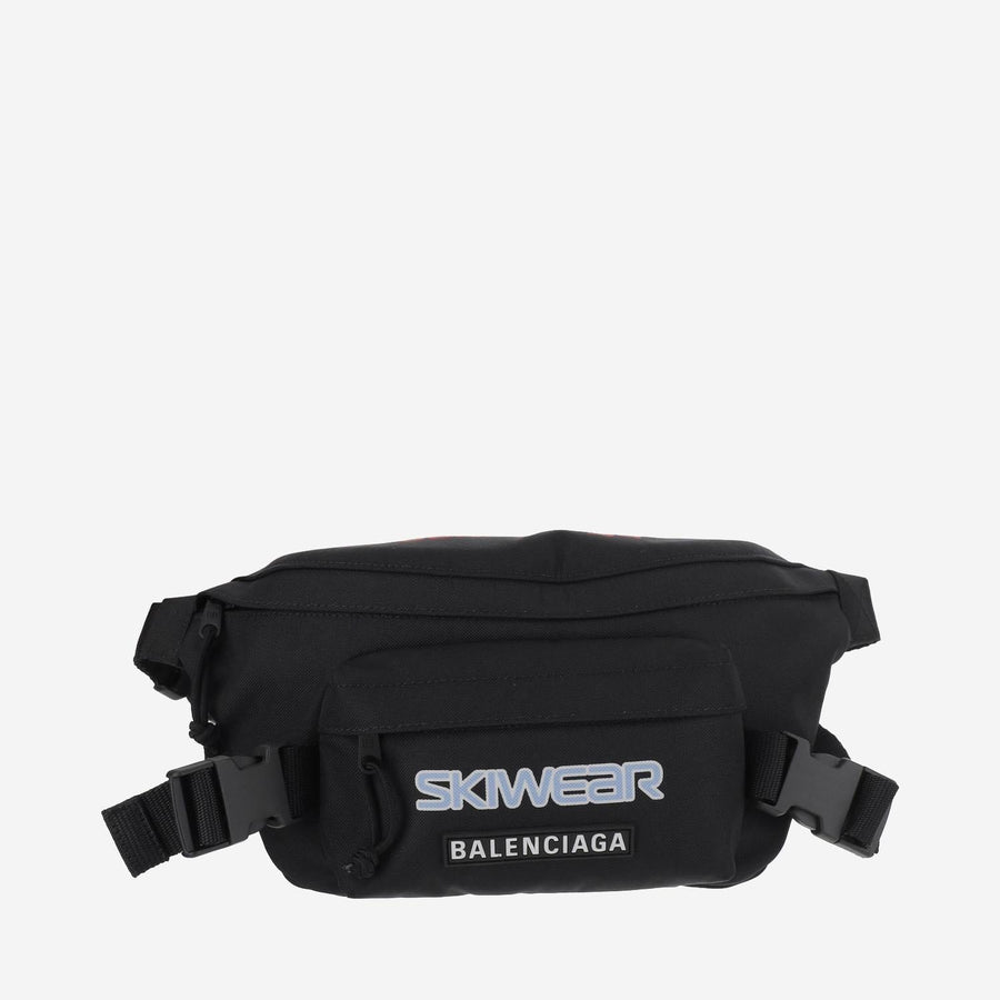 Nylon Skiswear Fanny Pack Black Polyester Belt Bags