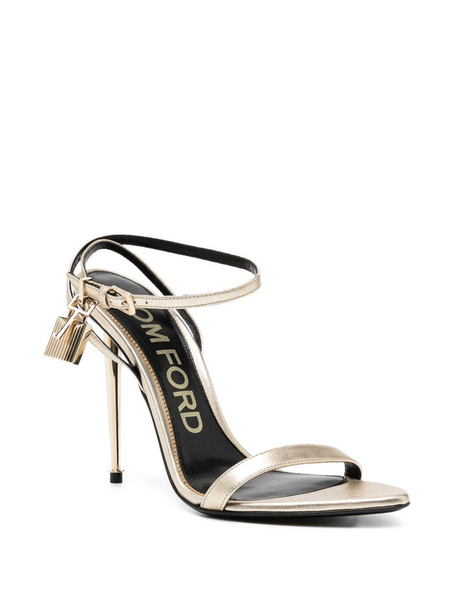 Sandals Padlock Gold Lambskin