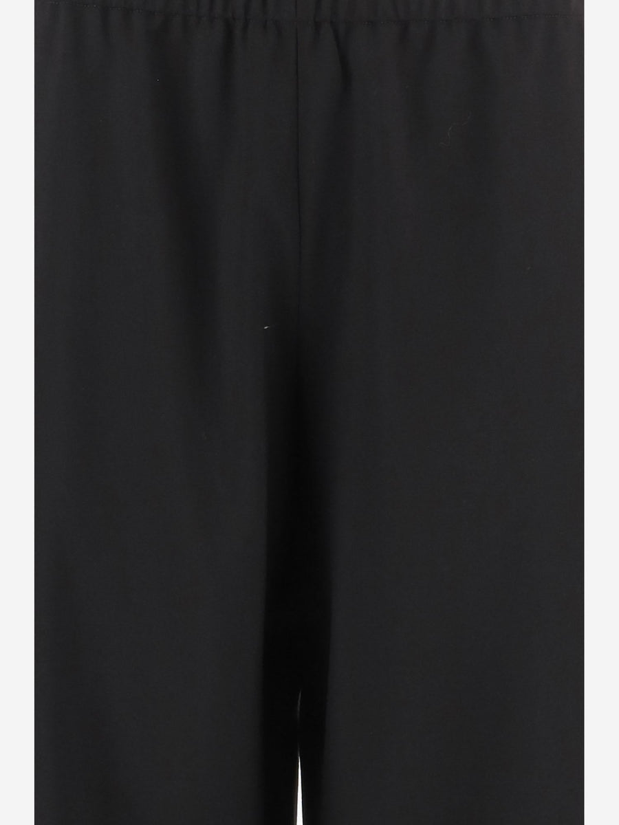 Trousers Wide-Leg Virgin Wool Black