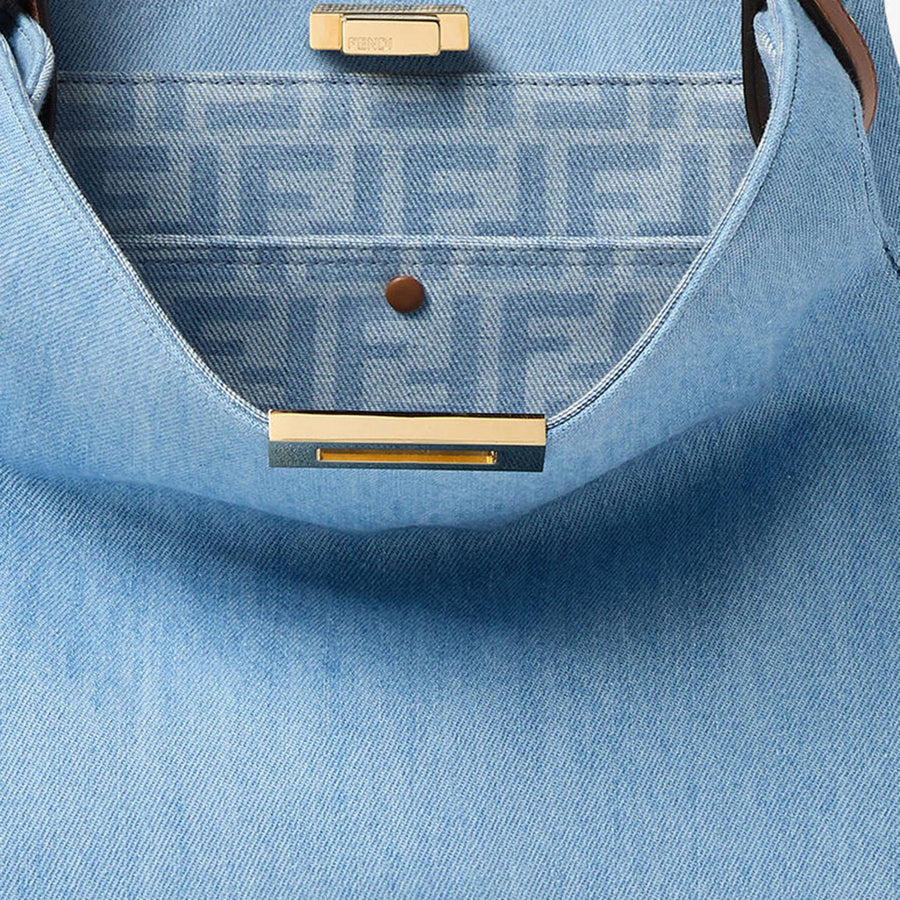 Shoulder Bag Way Light Denim Cotton