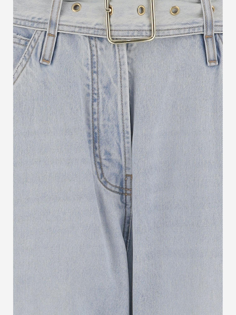 Jeans Light Denim Blue Cotton