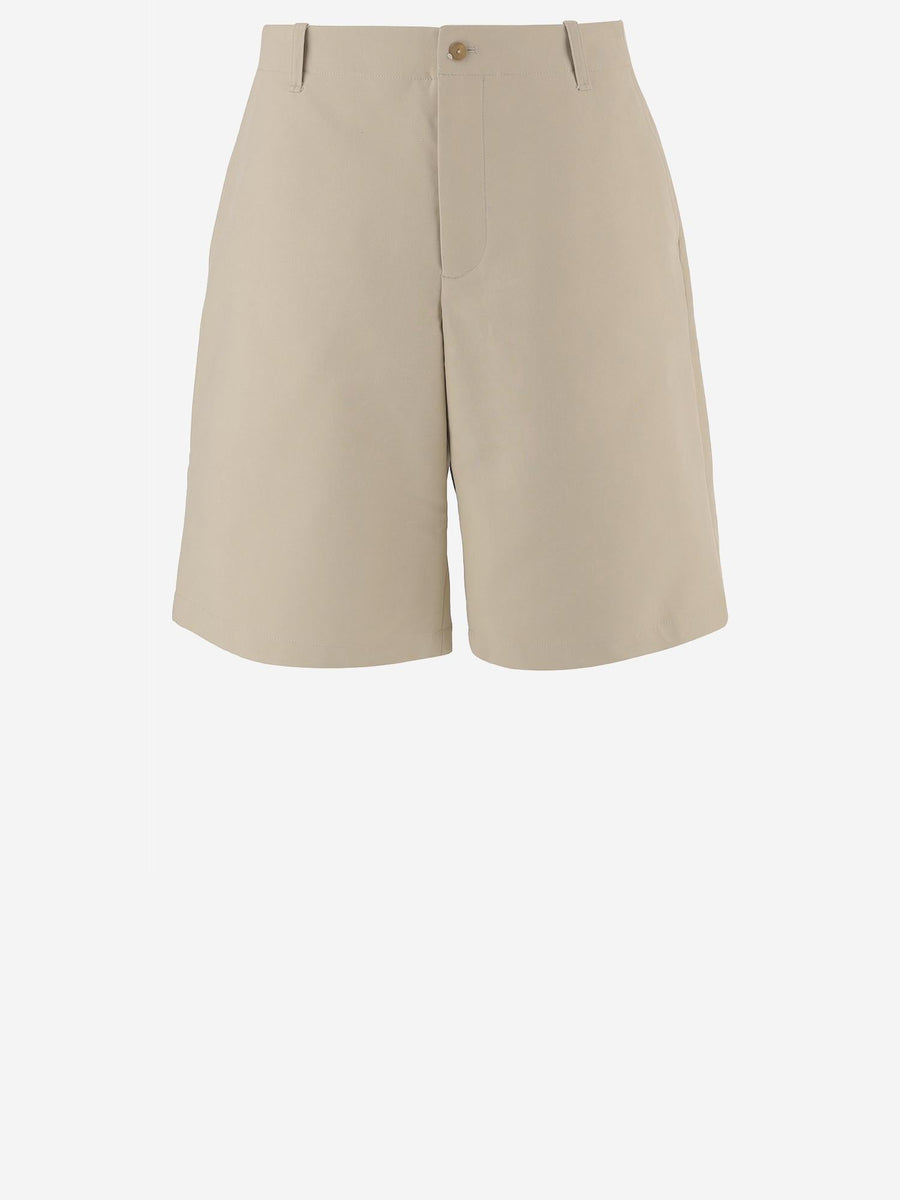 Cotton Blend Shorts Beige