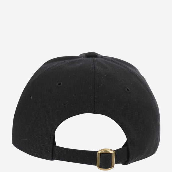 Embroidered Cotton Baseball Hat Black