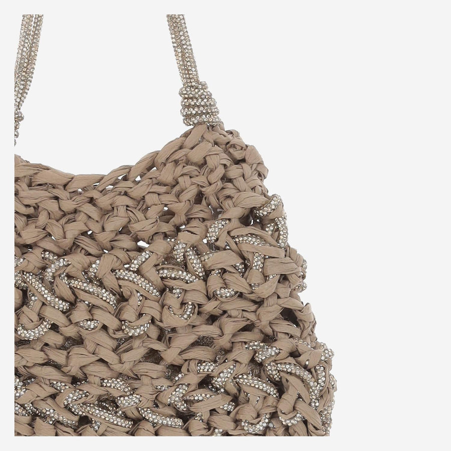 Victory Raffia Bag Beige Fibra Naturale Handbags