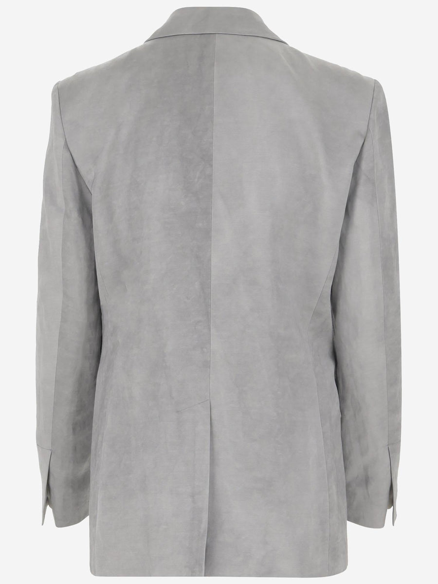 Blazer Viscose Blend Grey Jacket