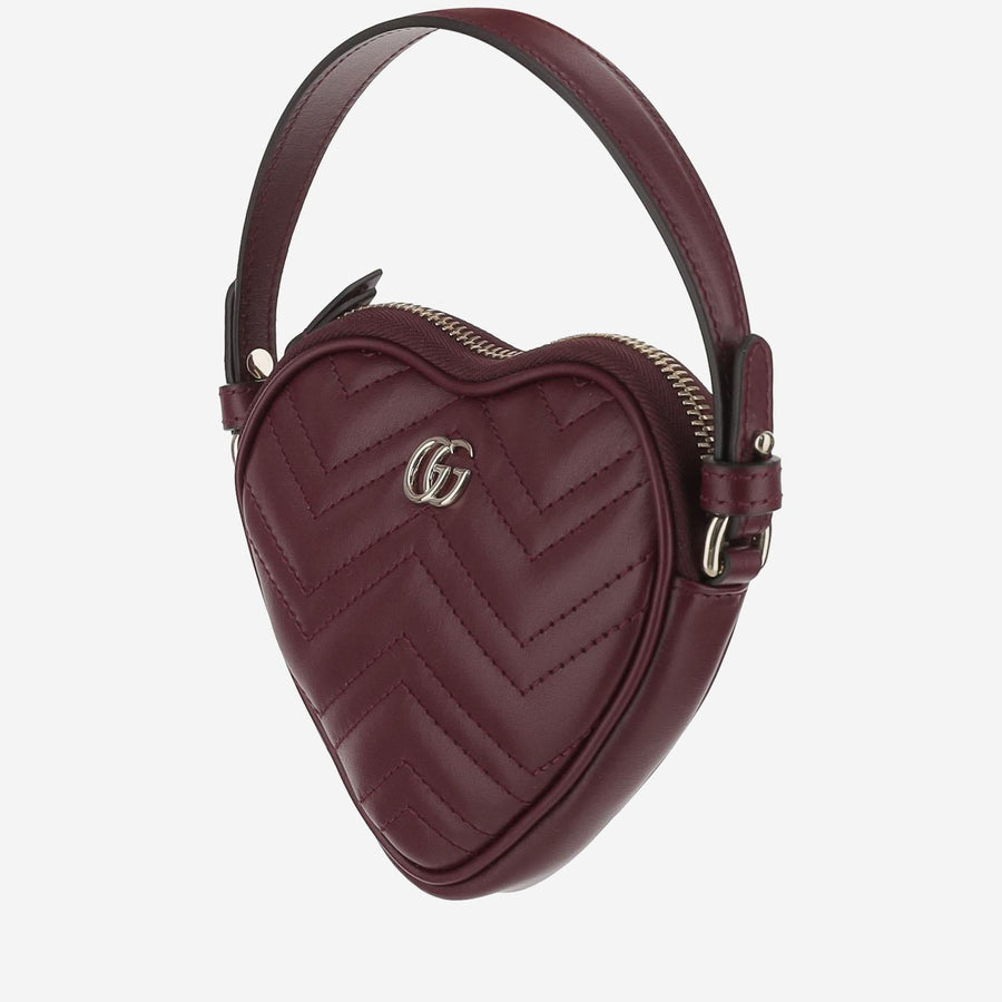 Mini Gg Marmont Bag Bordeau Calf Skin Shoulder