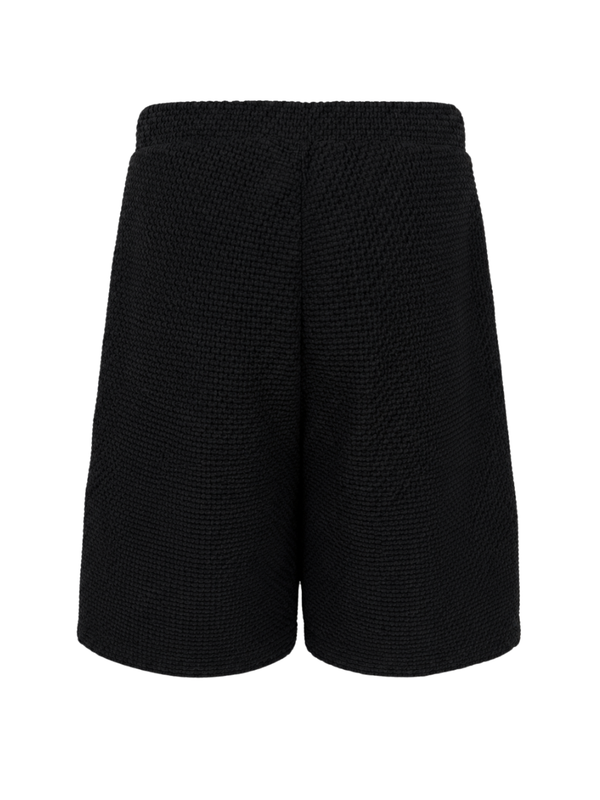 Shorts Embossed Jersey Black Polyamide