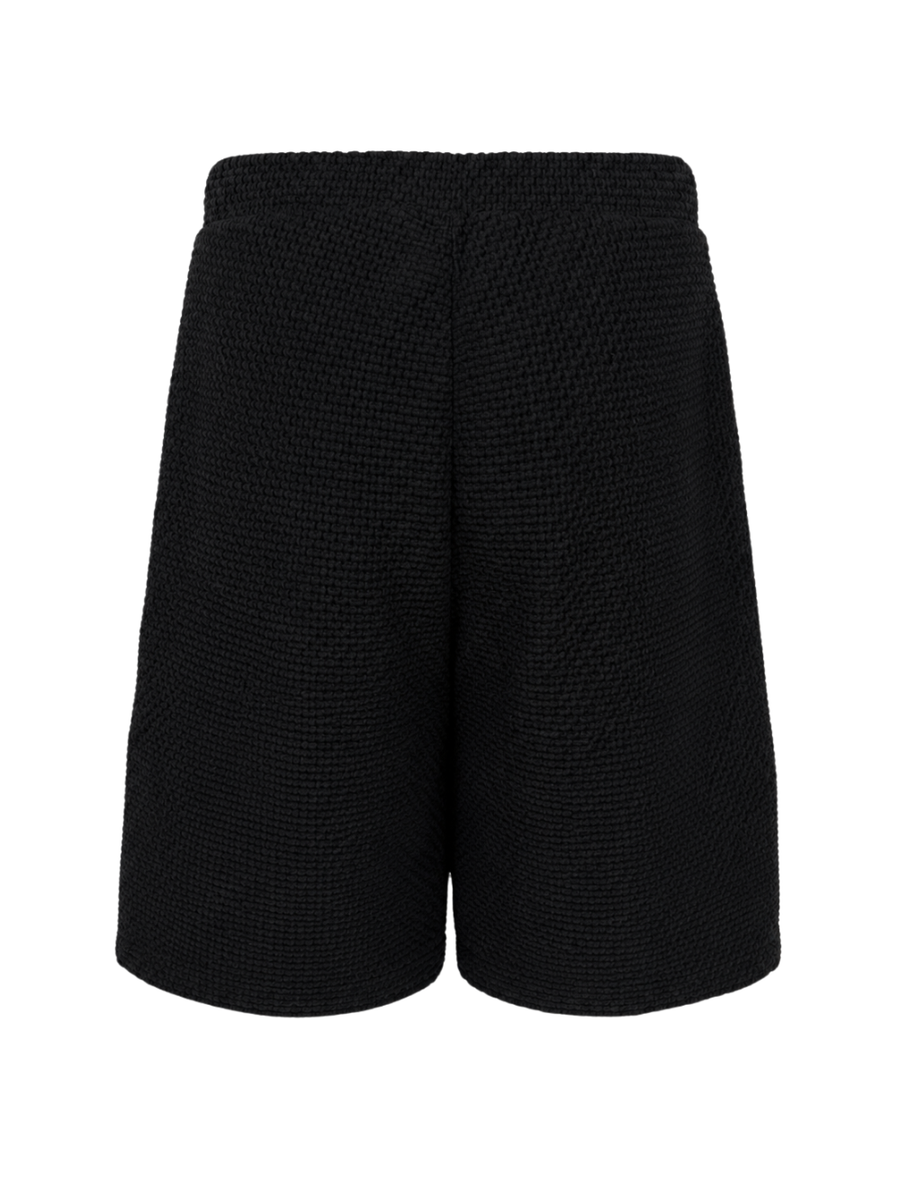 Shorts Embossed Jersey Black Polyamide