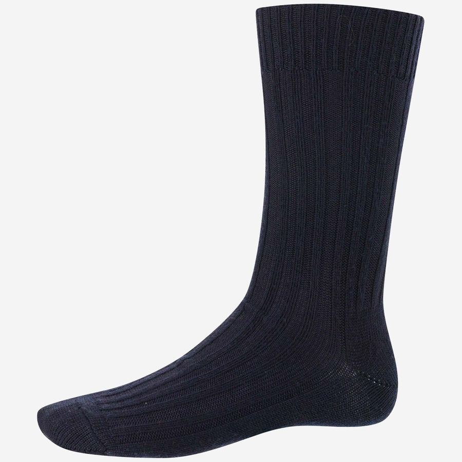Virginia Cashwool Socks Navy Wool