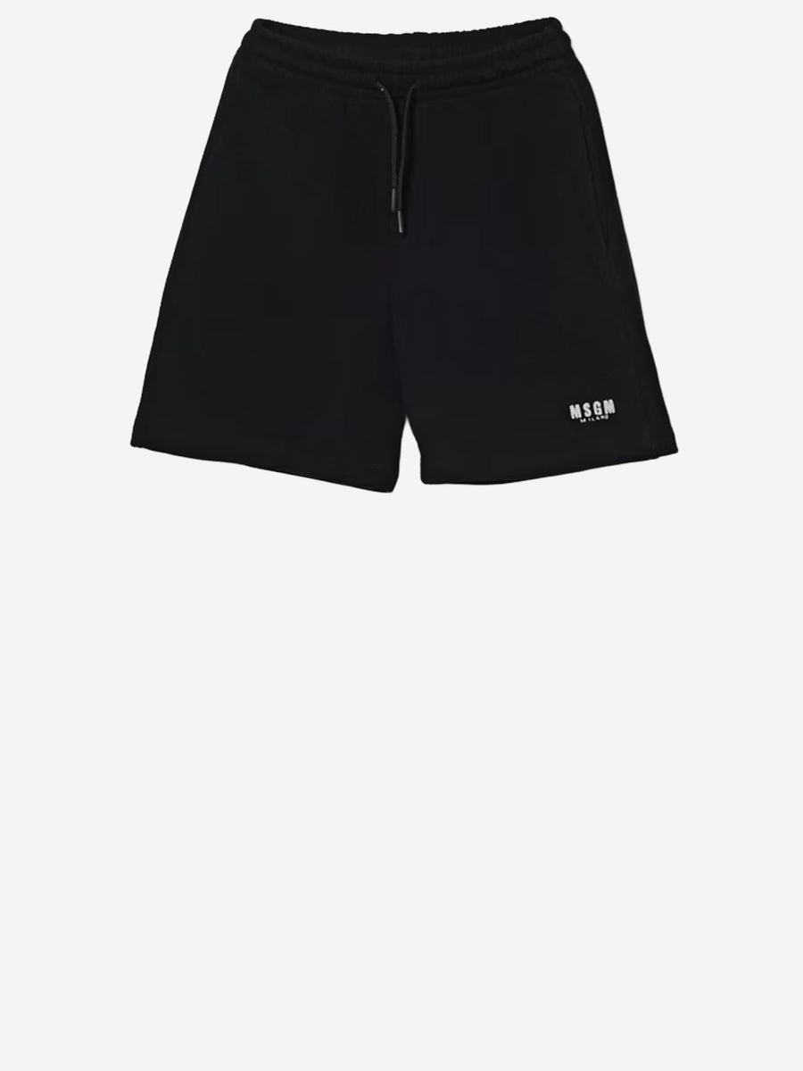 Cotton Logo Shorts Black