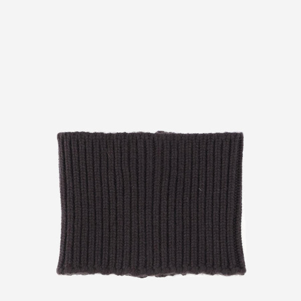 Cashmere Knit Neck Warmer Dark Brown Scarf