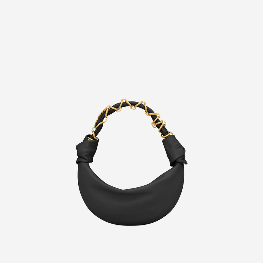 Hobo Bag Amalia Leather Black Shoulder