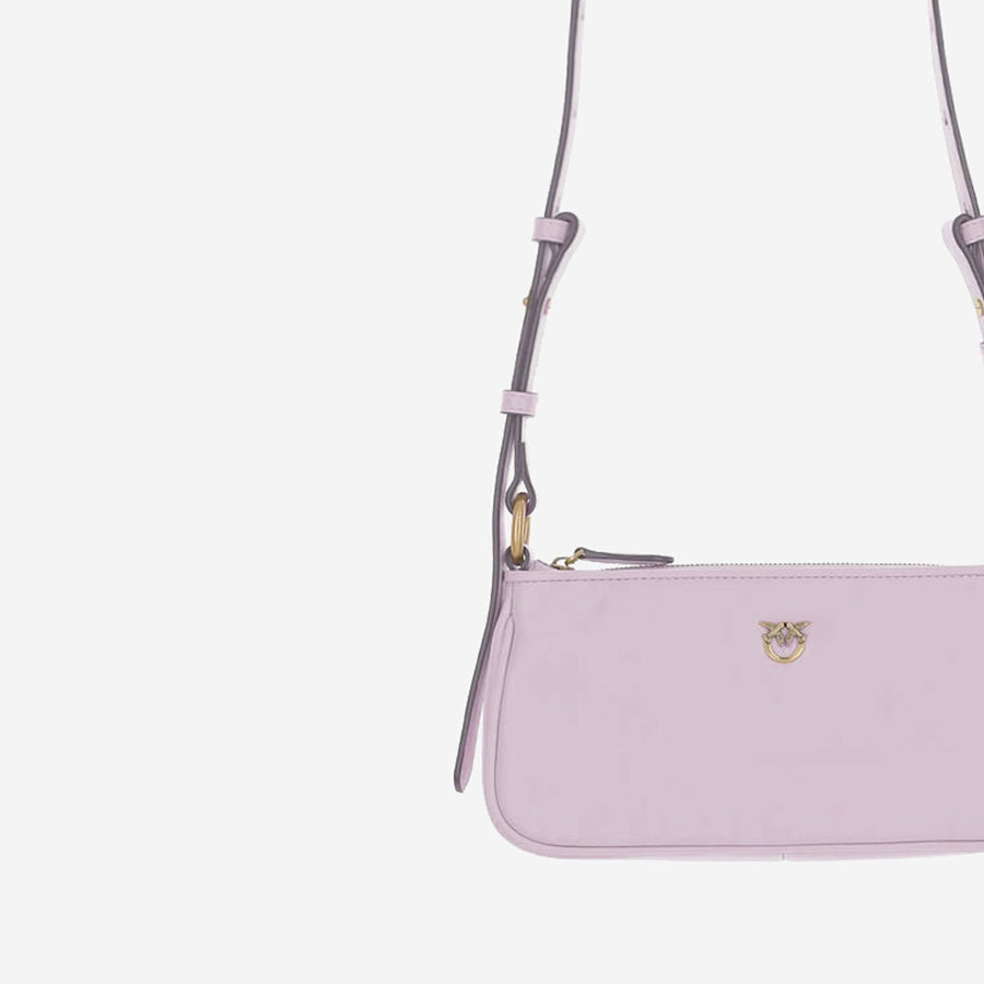 Mini Baguette Leather Bag Pink Shoulder