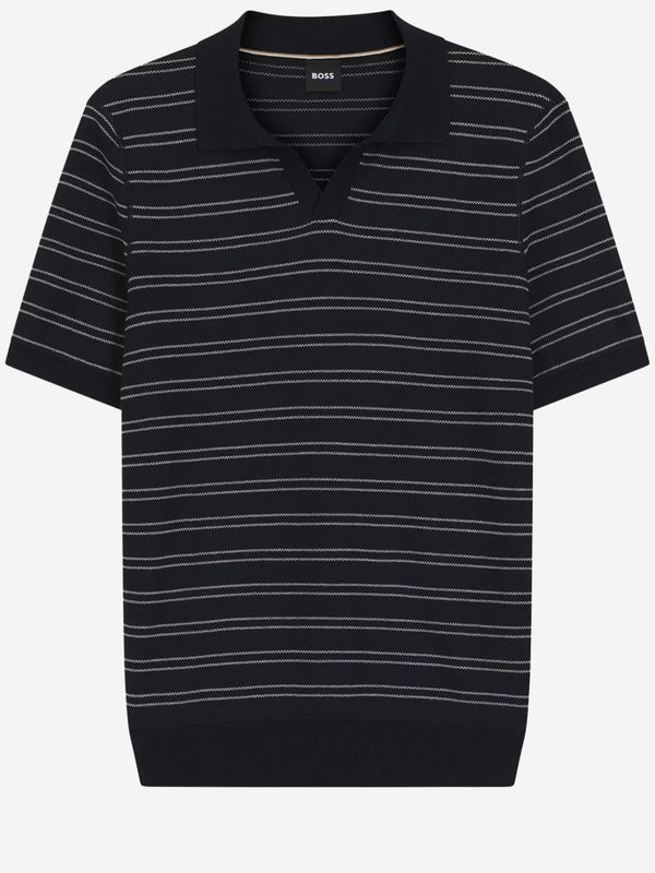 Polo Shirt Dark Navy Cotton
