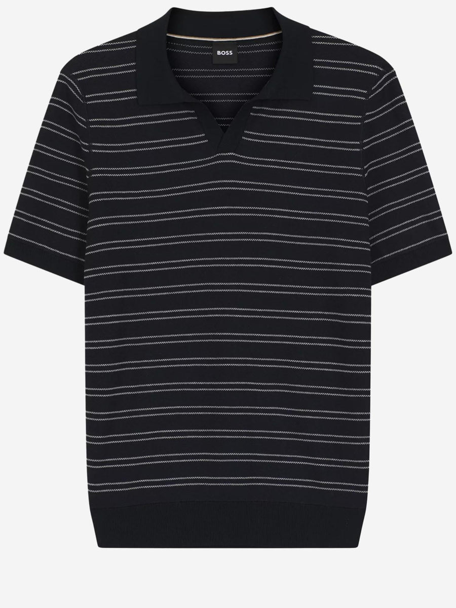 Polo Shirt Dark Navy Cotton