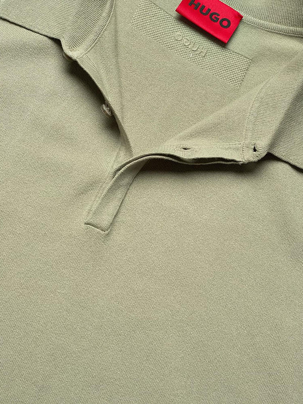 Polo Shirt Viscose Blend Green