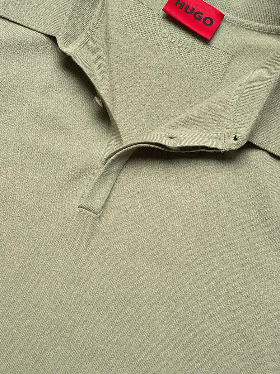 Polo Shirt Viscose Blend Green