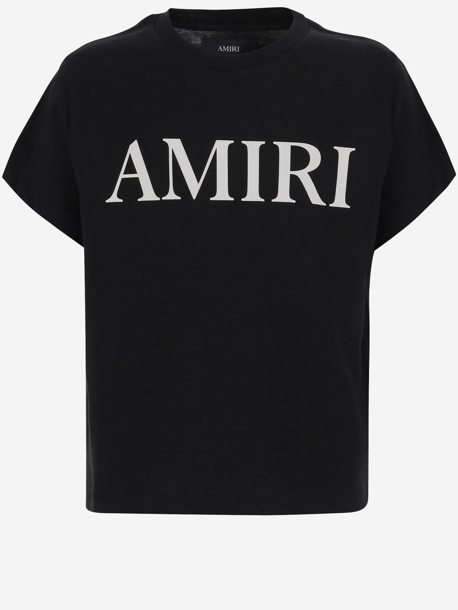 Cotton T-Shirt With Logo Black T-shirts