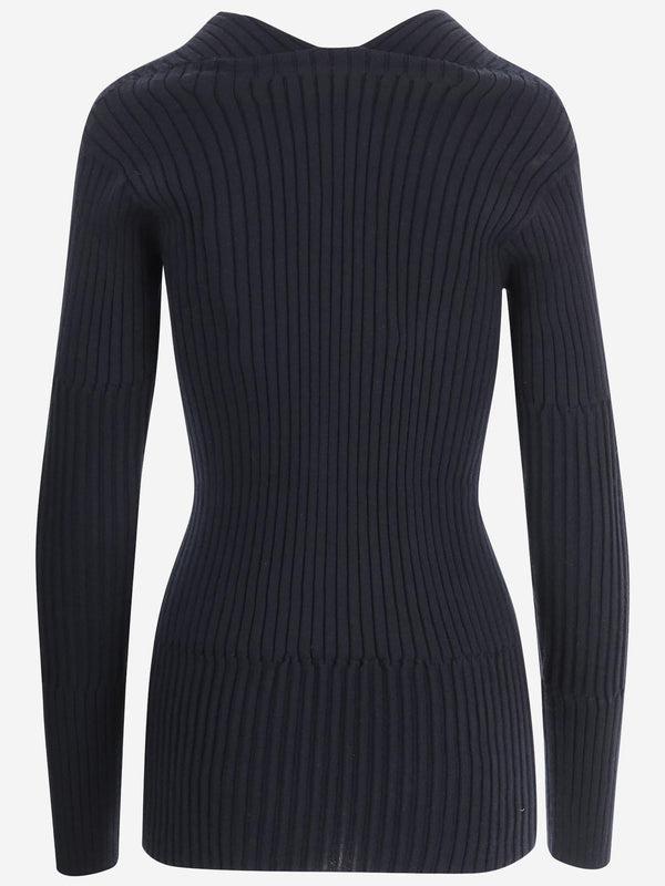 Sweater Cashmere And Silk Dark Navy