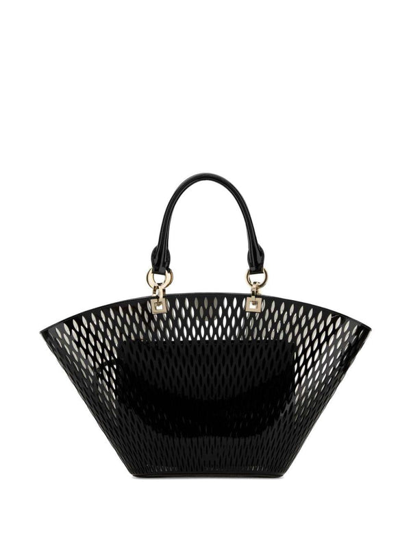 Tote Panier Medium Black Calfskin Handbags