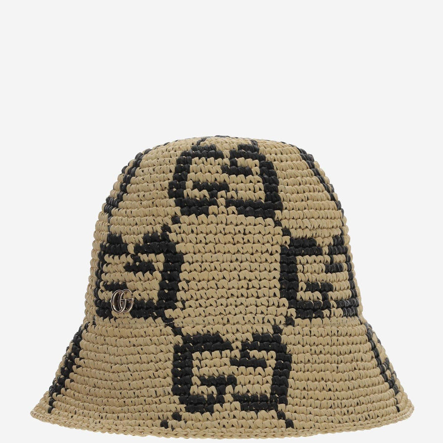 Gucci Gg Bucket Hat Beige Viscose