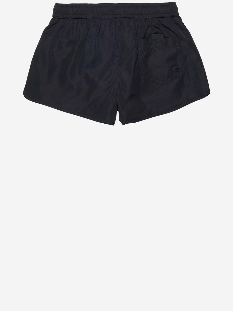 Swim Shorts With Logo Black Polyester & Trunks