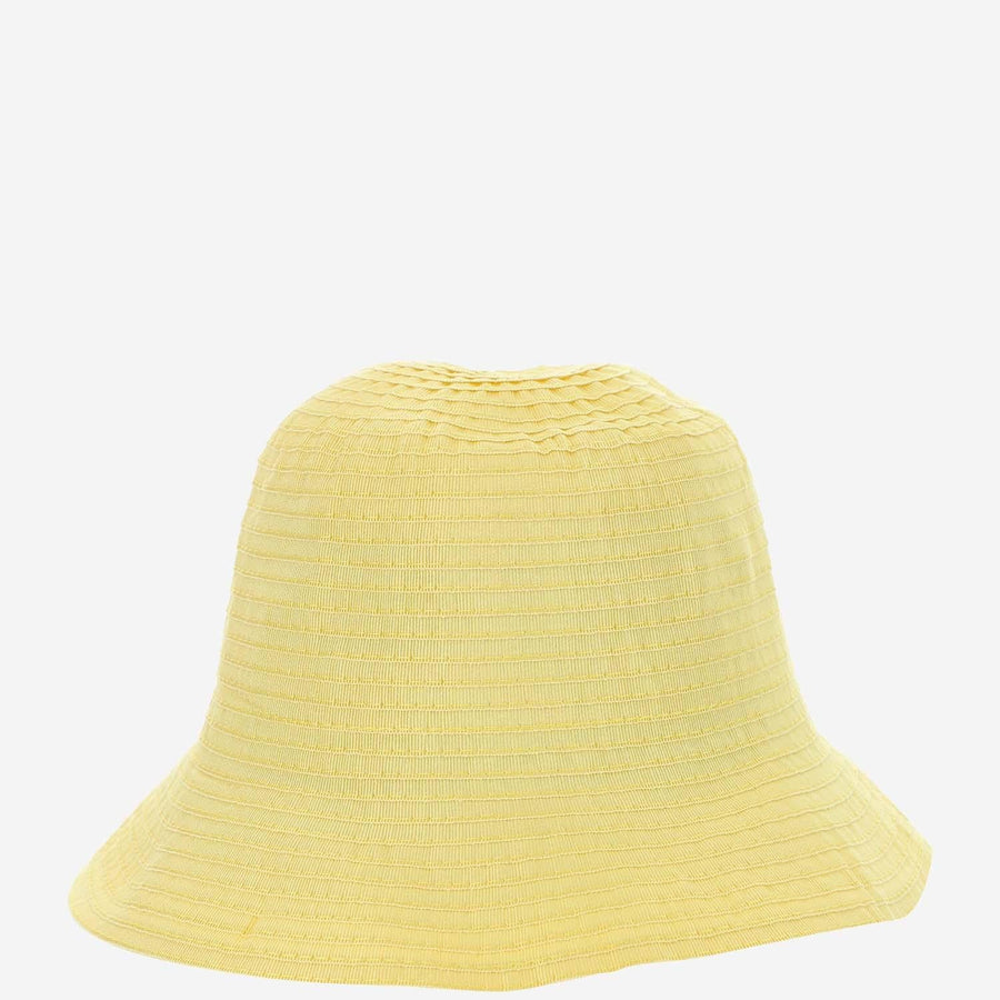 Foldable Grosgrain Hat Yellow Cotton