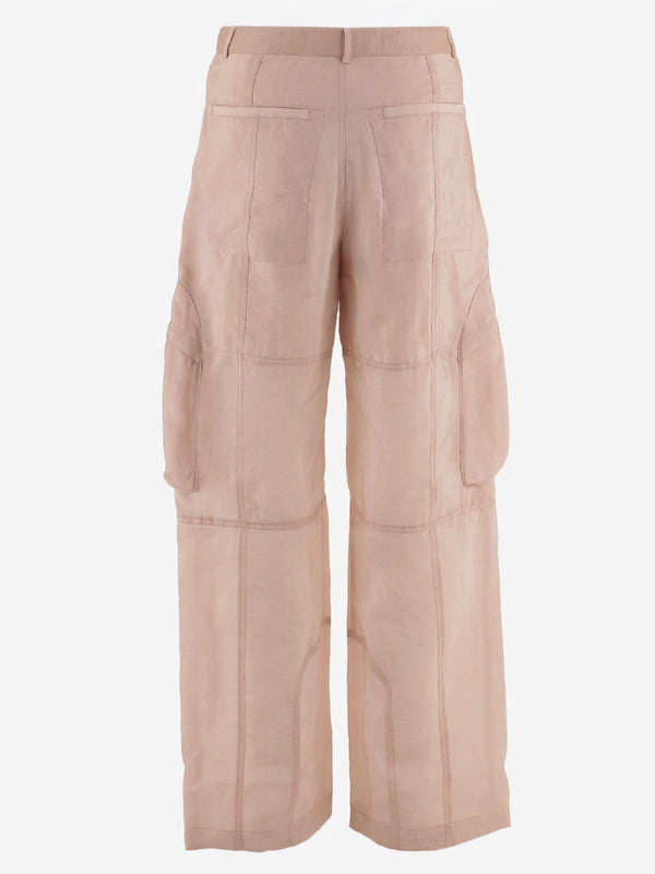 Cargo Pants Kelly Pink Cupro Trousers