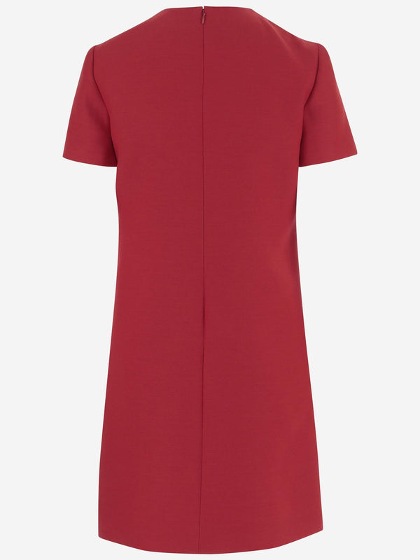 Wool And Silk Dress Red Virgin