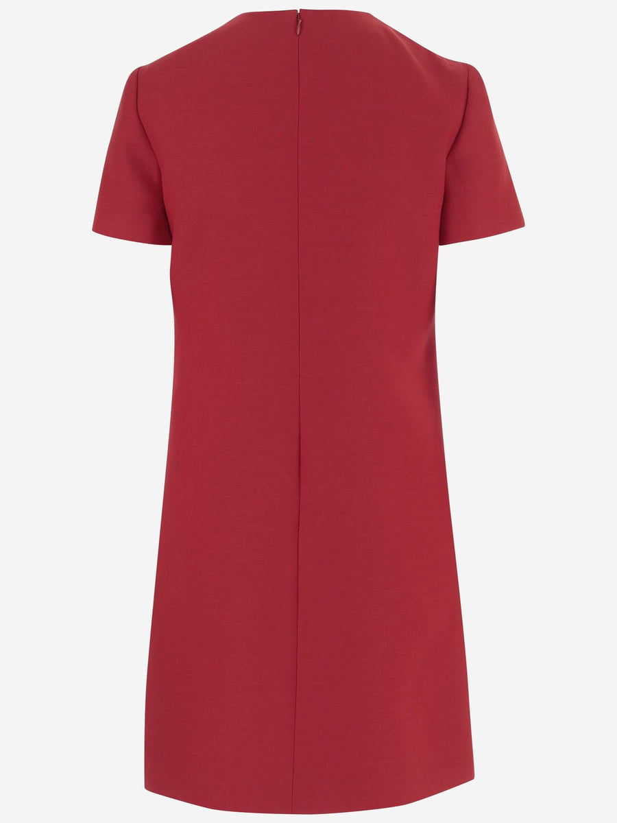 Wool And Silk Dress Red Virgin